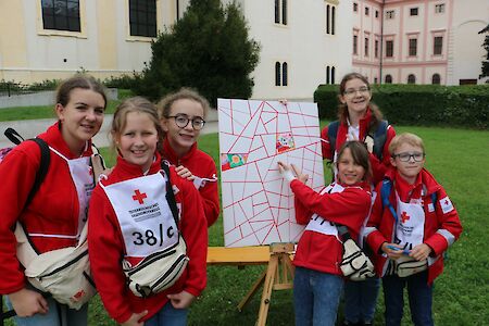 Titelbild von Stockerlplatz für Kaumberger Jugendrotkreuz bei Landesjugendbewerb in Göttweig