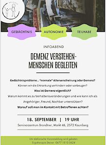 Titelbild von Einladung zum Infoabend: Demenz verstehen - Menschen begleiten