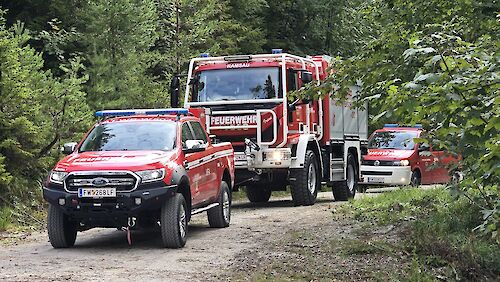 Titelbild von Teamwork im Gebirge: Feuerwehr und Bergrettung proben Waldbrandeinsatz