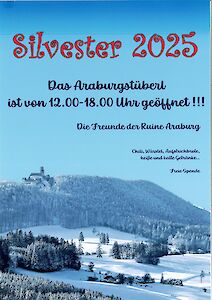 Titelbild von Silvester im Araburgstüberl - Freunde der Ruine Araburg (12 bis 18 Uhr)