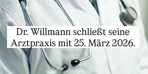 Information zur Schließung der Ordination unseres Gemeindearztes