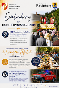Titelbild von Einladung zur Fronleichnamsprozession