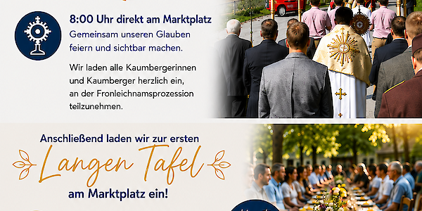 Einladung zur Fronleichnamsprozession