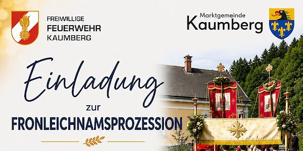 Einladung zur Fronleichnamsprozession