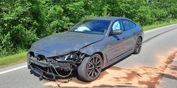 Schwerer Verkehrsunfall auf der B18