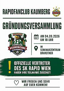 Titelbild von Gründungsversammlung Rapidfanclub Kaumberg