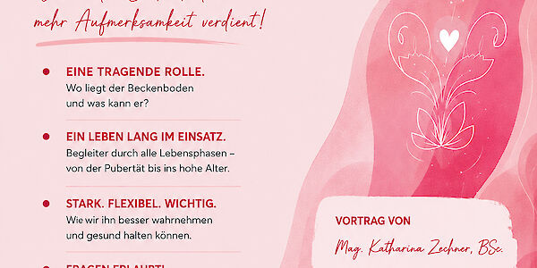 Einladung zum Vortrag: Weibliche Beckengesundheit