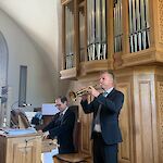 Martin Hinterleitner an der Orgel und Manfred Reinthaler an der Trompete