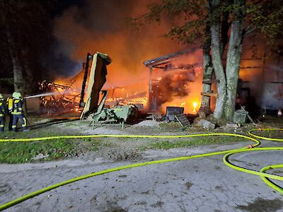 Titelbild von Großbrand einer Landwirtschaft in Klein-Mariazell